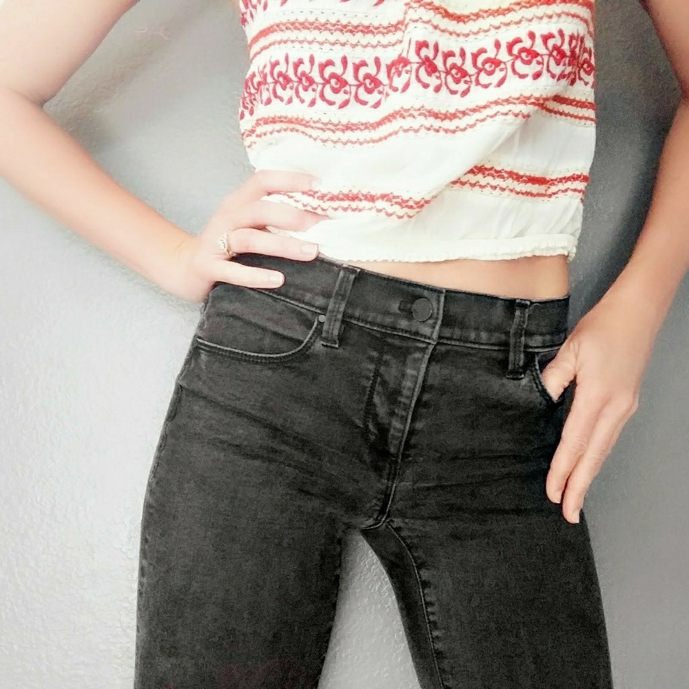 Ann Taylor 'The Skinny' jeans, black denim